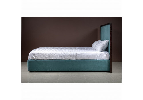 Кровать 160x200 мягкая c контейнером и подъемным механизмом Тоскана, Мореный Дуб