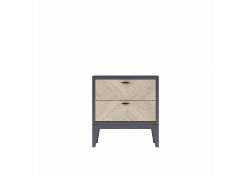 Тумба прикроватная Альба, Дуб Серебристый/Мокко