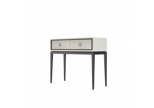 Консоль малая, фасад с фрезеровкой Ницца, Молочный