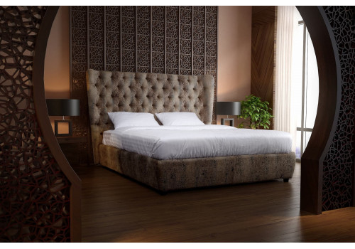 Кровать 180x200 с контейнером и подъемным механизмом Селена Макси