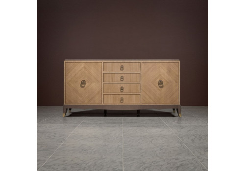 Комод 3х ств. Монте-Карло, Дуб медовый/Дуб серокоричневый