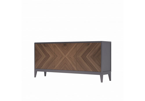 Комод 3 ств Альба, Орех Американский/Мокко