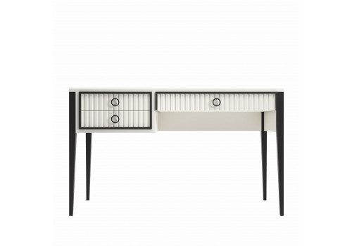 Стол письменный , фасад с фрезеровкой Ницца,  Молочный