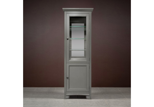 Витрина 1 дверная правая Бруклин с зеркалом, Серый