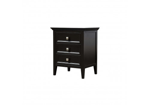 Тумба прикроватная 3 ящика Бруклин, Черный