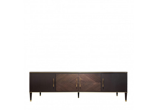 Тумба ТВ большая, Венеция, моккачино/орех американский