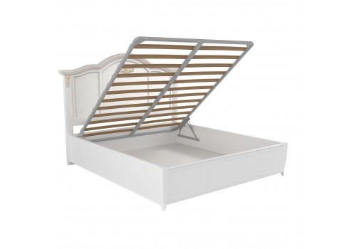 Кровать 180x200 с подъемным механизмом Тиволи, Молочный/Патина Золото