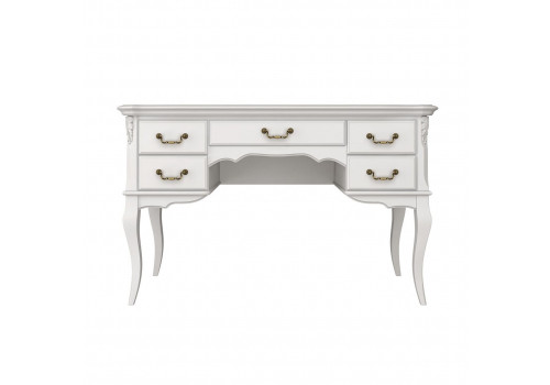 Стол письменный задняя стенка декор Тиволи, Молочный