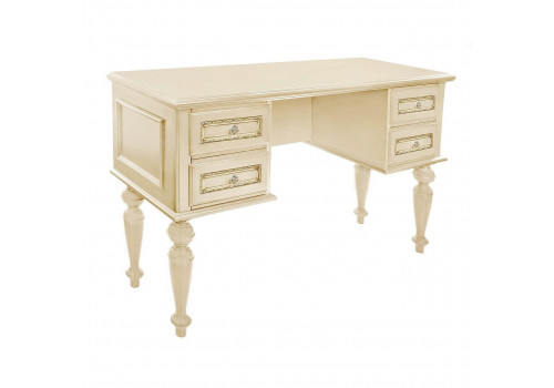 Стол туалетный Палермо Ваниль/Патина Золото со структрой дерева