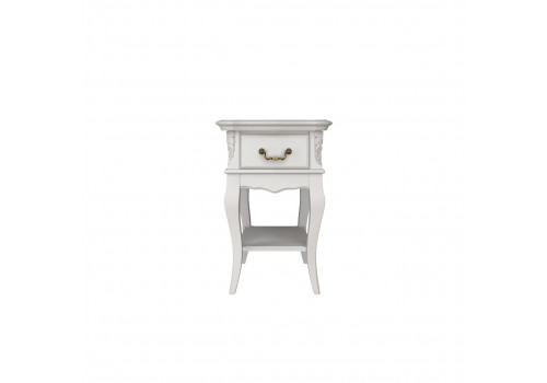 Тумба прикроватная узкая 1 ящик Тиволи, Молочный