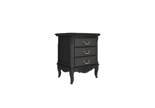 Тумба прикроватная 3 ящика Тиволи, Черный