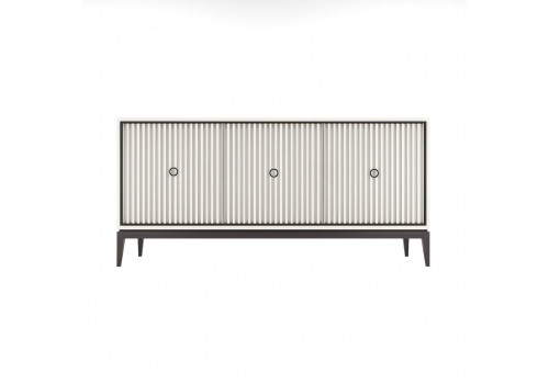 Комод 3 ств. фасад с фрезеровкой Ницца, Молочный