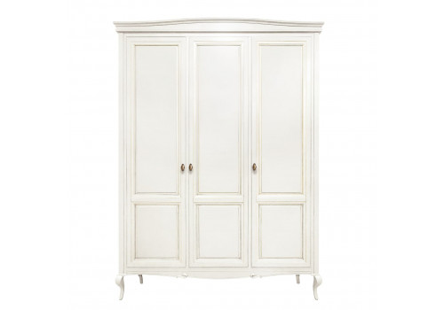Шкаф 3 дверный Портофино, Молочный/Патина Шампань