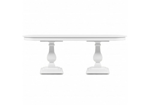 Стол овальный раскладной, вставка 50 см, Бруклин, Белый