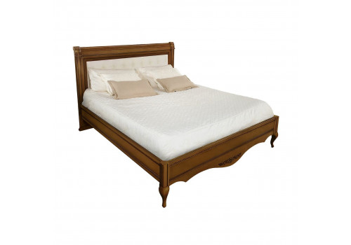 Кровать 160x200 с мягкой спинкой Неаполь, Орех
