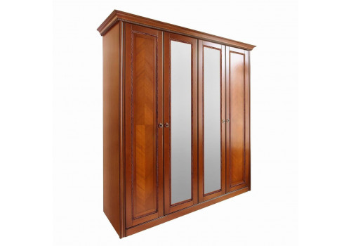 Шкаф 4 дверный с зеркалами Палермо Янтарь
