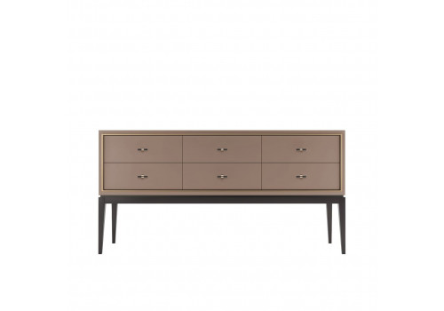 Комод на высоких ножках большой Ницца, Пудровый