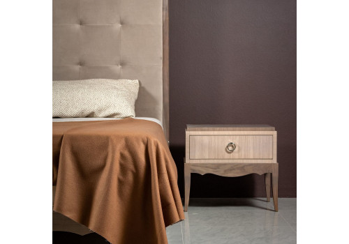 Кровать 160x200 с мягкой спинкой Монте-Карло, Дуб дымчатый/пепельный