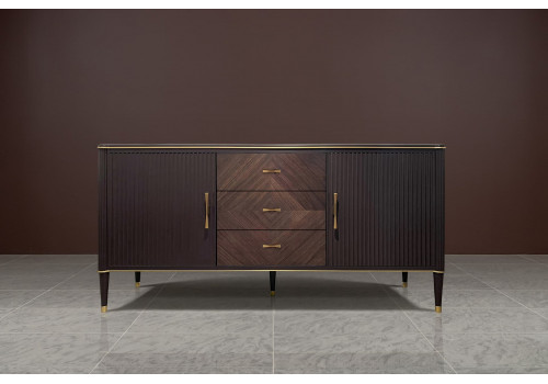 Комод 3 ств, Венеция, моккачино/орех американский