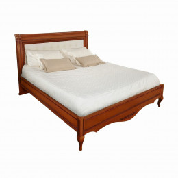 Кровать 160x200 с мягкой спинкой Неаполь, Янтарь