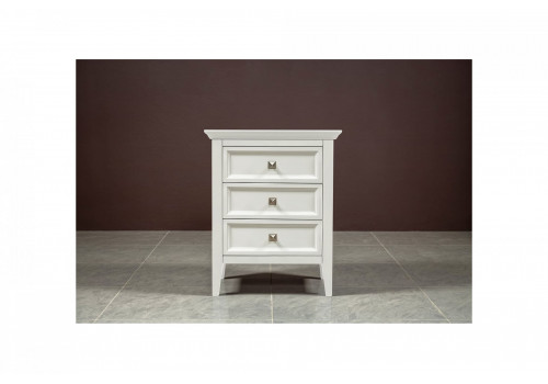 Тумба прикроватная 3 ящика Бруклин, Молочный