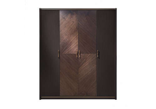 Шкаф 4 ств., Венеция, моккачино/орех американский