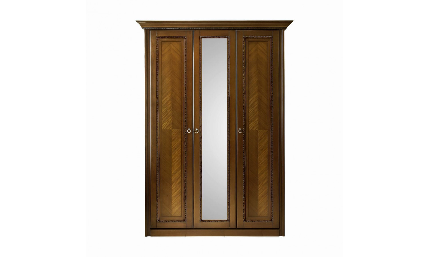 Шкаф 3 дверный с зеркалом Палермо Орех