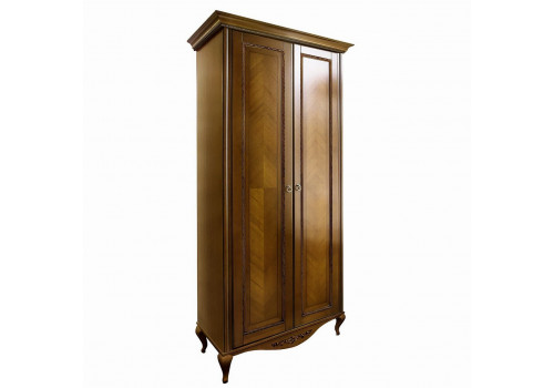 Шкаф 2 дверный с 5 полками Неаполь, Орех