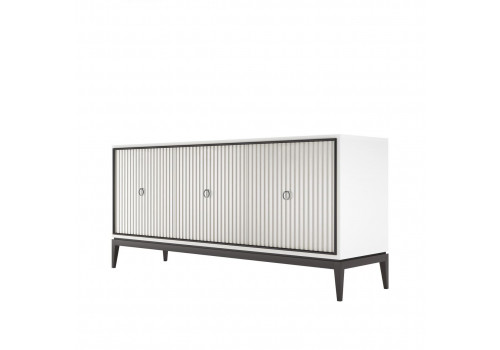 Комод 3 ств. фасад с фрезеровкой Ницца, Молочный