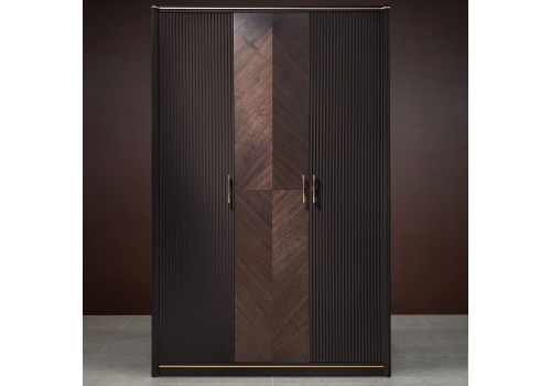 Шкаф 3 ств., Венеция, моккачино/орех американский