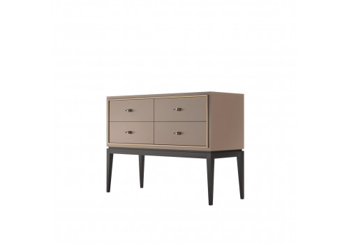 Комод на высоких ножках малый Ницца, Пудровый