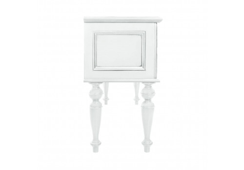 Стол туалетный Палермо Белый/Патина Серебро со структурой дерева