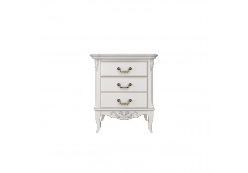 Тумба прикроватная 3 ящика Тиволи, Молочный