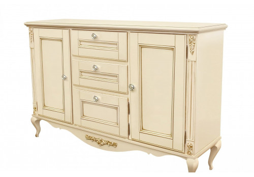 Комод Неаполь, Ваниль/Патина Золото без структуры дерева