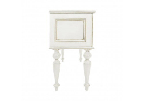 Стол туалетный Палермо Молочный/Патина Золото со структурой дерева