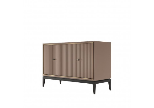 Комод 2 ств, фасад с фрезеровкой Ницца, Пудровый