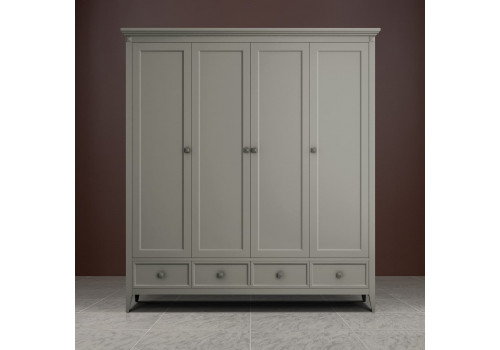 Шкаф 4х створчатый Бруклин, Серый