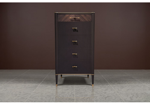 Комод высокий, Венеция, моккачино/орех американский