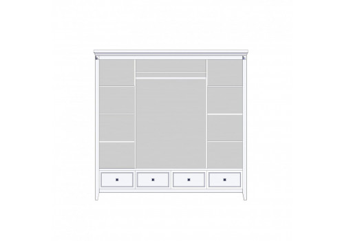 Шкаф 4х створчатый Бруклин, Серый