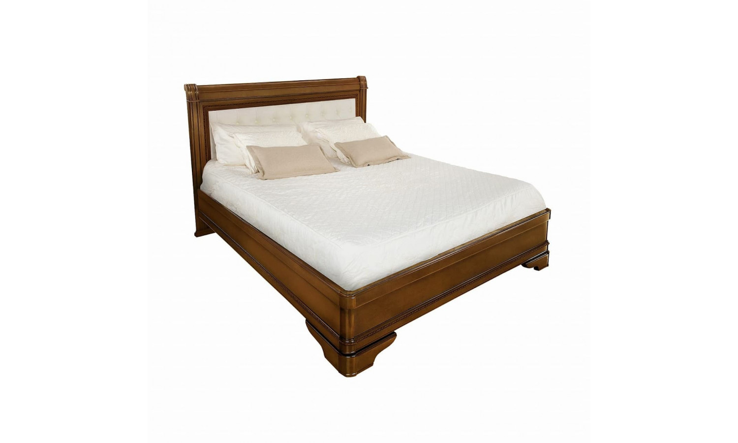 Кровать 160x200 с мягкой спинкой Палермо Орех