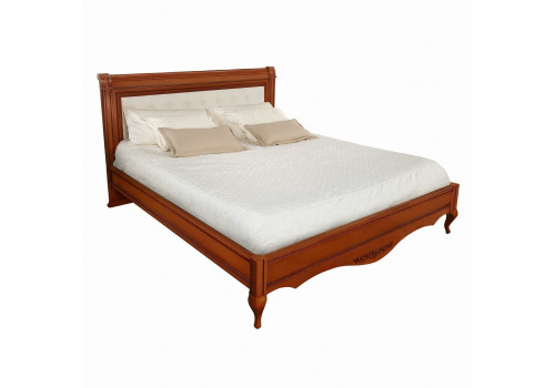 Кровать 180x200 с мягкой спинкой Неаполь, Янтарь