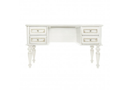 Стол туалетный Палермо Молочный/Патина Золото со структурой дерева