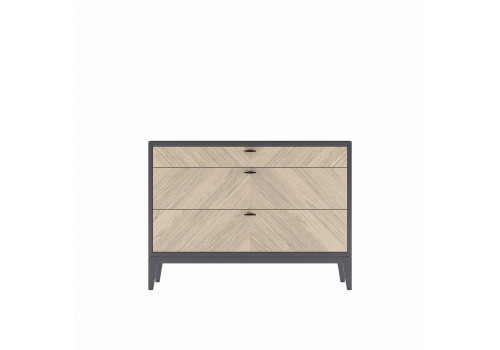 Комод Альба, Дуб Серебристый/Мокко