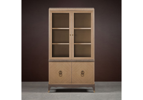 Библиотека 2х дверная Монте-Карло, Дуб медовый/Дуб серокоричневый