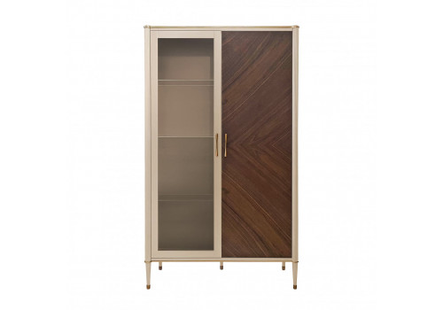 Витрина 2 ств. комбинированная, Венеция, меланж/орех американский