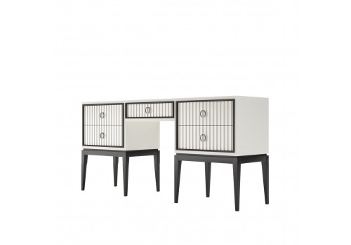 Туалетный стол, фасад с фрезеровкой Ницца, Молочный