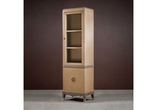 Библиотека 1 дверная правая Монте-Карло, Дуб медовый/Дуб серокоричневый