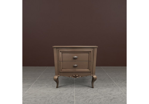 Тумбочка Портофино, Кварц/Патина коричневая