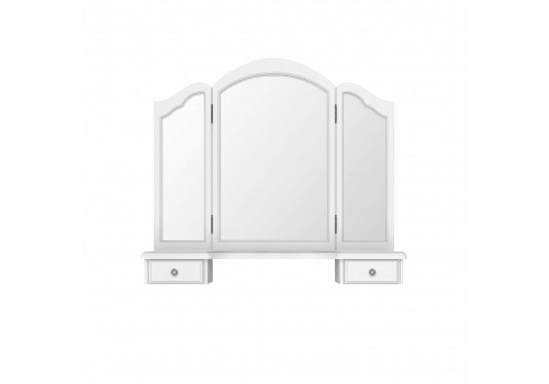 Зеркало трельяж Тиволи, Белый/Патина Серебро