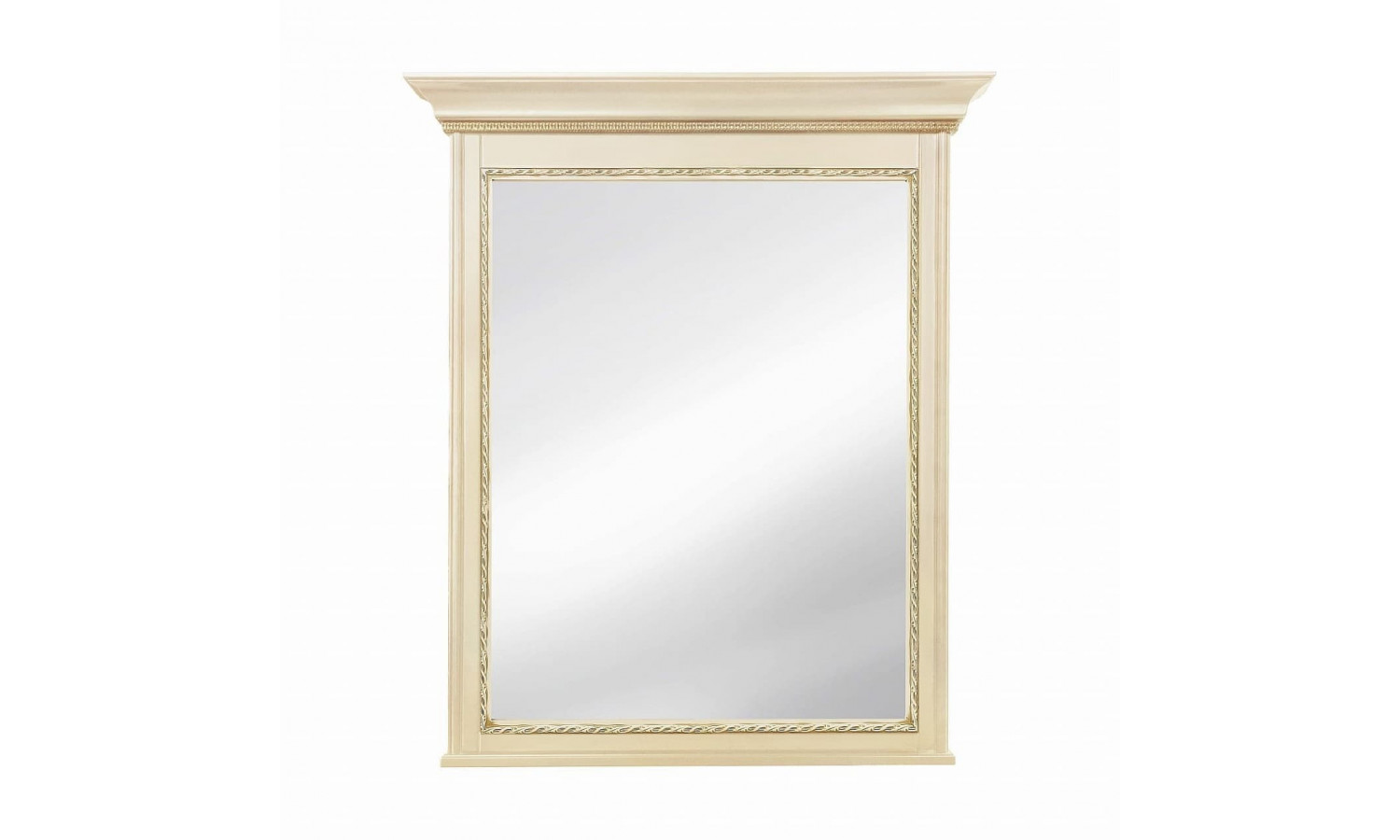 Зеркало Неаполь, Ваниль/Патина Золото без структуры дерева